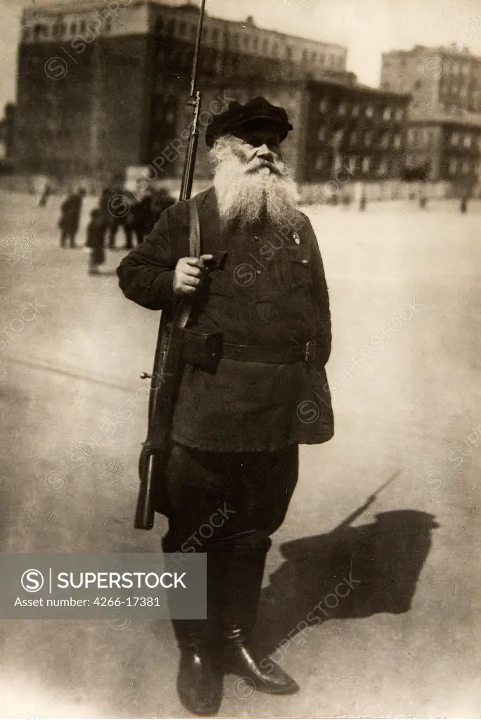 Civil War Siberian Partisan Samokhvalov by Otsup, Pyotr Adolfovich (1883-1963)/Russian State Film and Photo Archive, Krasnogorsk/1922/Photograph/Russia/Portrait