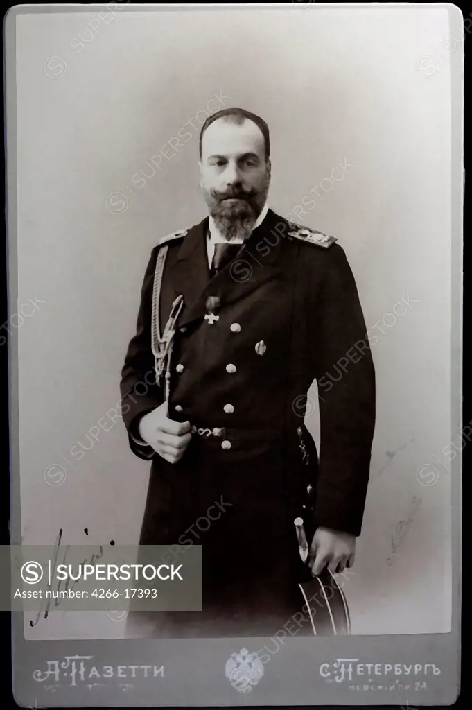 Grand Duke Alexei Alexandrovich of Russia (1850-1908) by Photo studio A. Pasetti  /Private Collection/Photograph/Russia/Portrait,Tsar's Family. House of Romanov