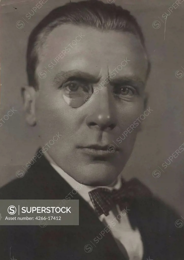 Portrait of the author Mikhail Bulgakov (1891-1940) by Anonymous  /Private Collection/Early 1920s/Photograph/Russia/Portrait