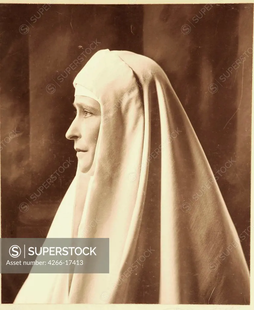 Grand Duchess Elizabeth Fyodorovna in the monastic habit by Anonymous  /Moscow Photo Museum (House of Photography)/c. 1909/Photograph/Russia/Portrait,History,Tsar's Family. House of Romanov