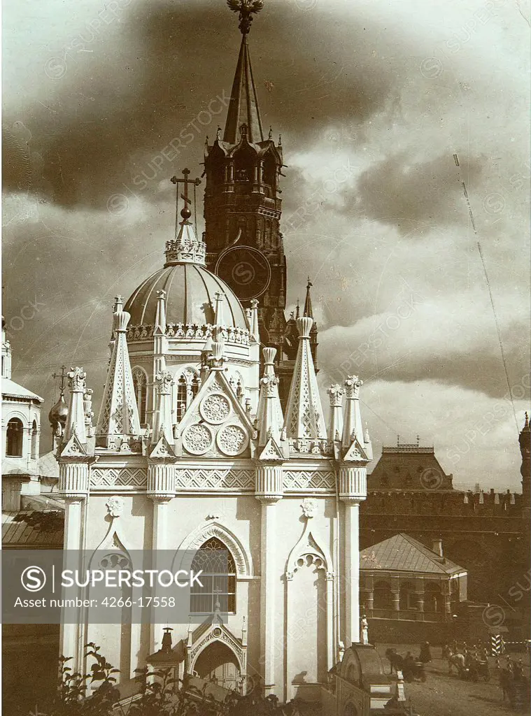The Saint Catherine Church of the Ascension Monastery in the Moscow Kremlin by Russian Photographer  /State United Museum Centre in the Kremlin, Moscow/1890-1900/Russia/Architecture, Interior