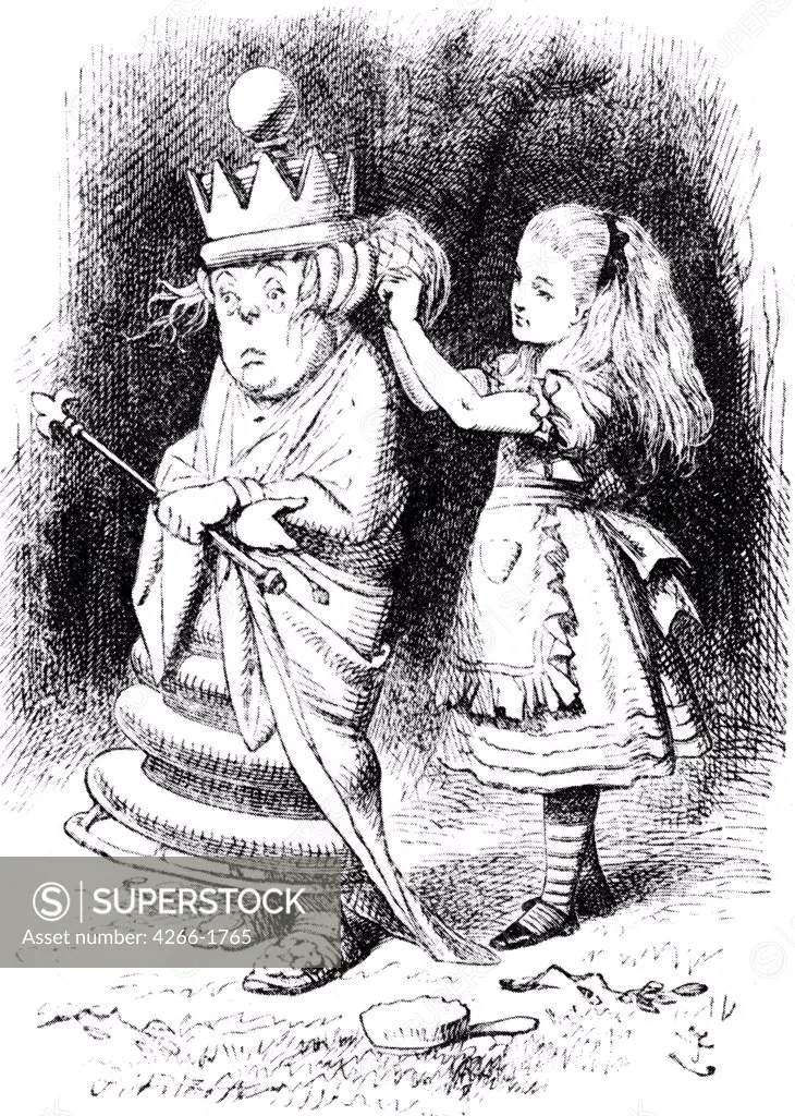 Through the Looking-Glass by Sir John Tenniel, woodcut, 1871, 1820-1914, Russia, Moscow, Russian State Library