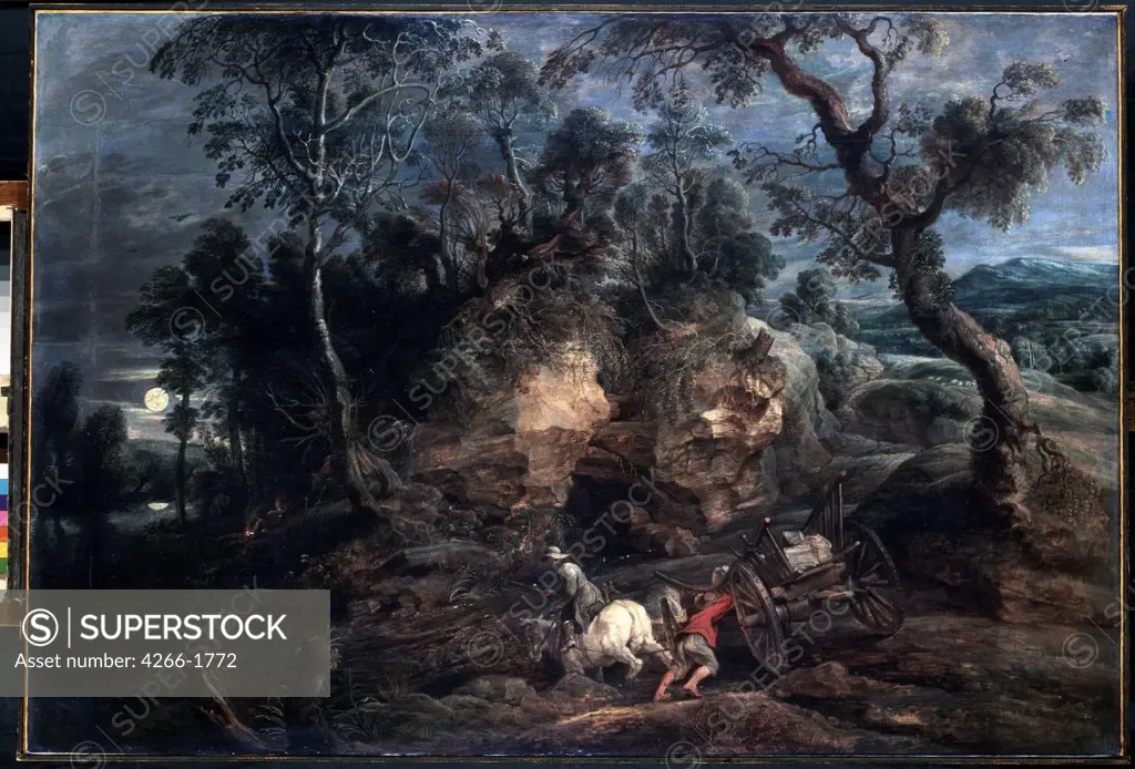 Cave by Pieter Paul Rubens, oil on canvas, 1620, 1577-1640, Russia, St. Petersburg, State Hermitage, 86x126, 5