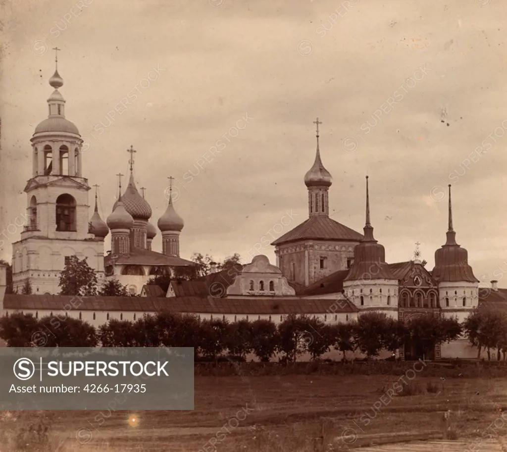 The Tolga Convent in Yaroslavl by Prokudin-Gorsky, Sergey Mikhaylovich (1863-1944)/Museum of Photography History, Nizhni Novgorod/1910/Photograph/Russia/Architecture, Interior,Landscape