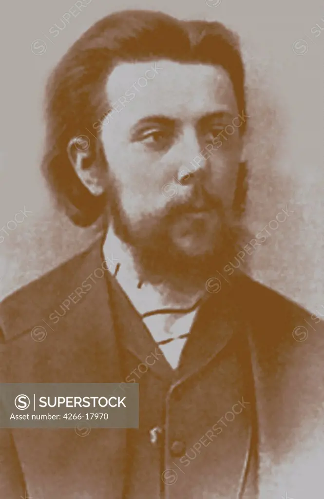 Modest Mussorgsky by Anonymous  /Private Collection/1865/Photograph/Russia/Portrait