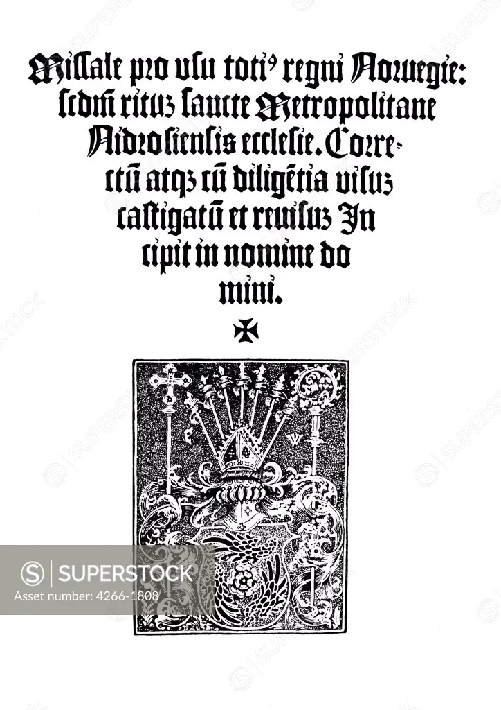 Liturgical book by Anonymous, woodcut, 1519, Russia, Moscow, Russian State Archive of Literature and Art