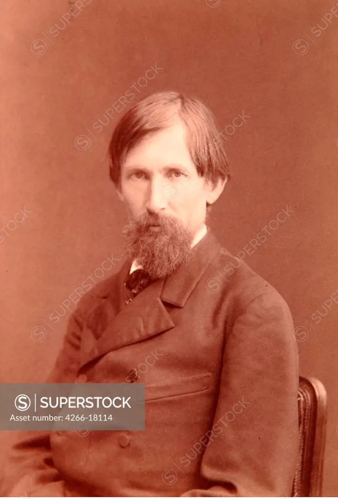 Portrait of the artist Viktor Vasnetsov (1848-1926) by Russian Photographer  /State Tretiakov Gallery, Moscow/1885/Albumin Photo/Russia/Portrait