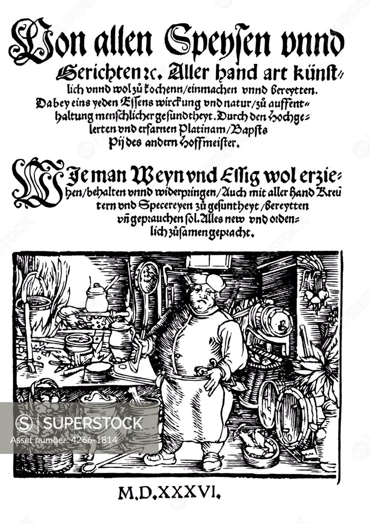 Page from book by German master, woodcut, 1536, Russia, Moscow, Russian State Library