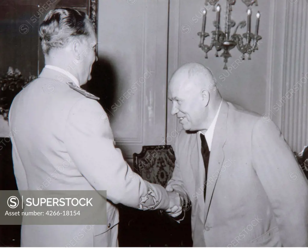 Josip Broz Tito and Nikita Sergyeyevich Khrushchev by Anonymous  /Museum of Yugoslavian History, Belgrad/1955/Photograph/Yugoslavia/History