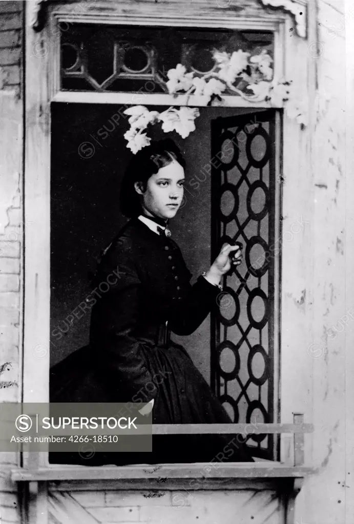 Portrait of Princess Dagmar of Denmark, Maria Feodorovna of Russia (1847-1928) by Russian Photographer  /Russian State Film and Photo Archive, Krasnogorsk/1866-1868/Albumin Photo/Russia/Tsar's Family. House of Romanov