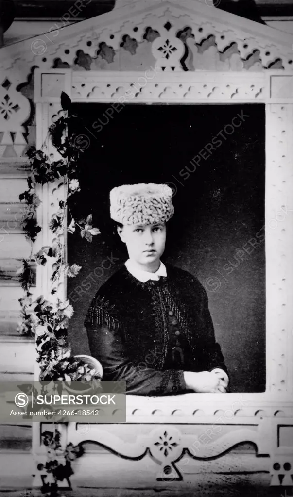 Portrait of Grand Duchess Maria Alexandrovna of Russia (1853-1920) by Russian Photographer  /Russian State Film and Photo Archive, Krasnogorsk/1864-1866/Albumin Photo/Russia/Tsar's Family. House of Romanov