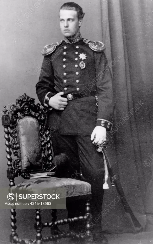 Portrait of Grand Duke Alexei Alexandrovitch of Russia (1850-1908) by Deniere, Andrei (Heinrich-Johann) (1820-1892)/Russian State Film and Photo Archive, Krasnogorsk/Albumin Photo/Russia/Tsar's Family. House of Romanov