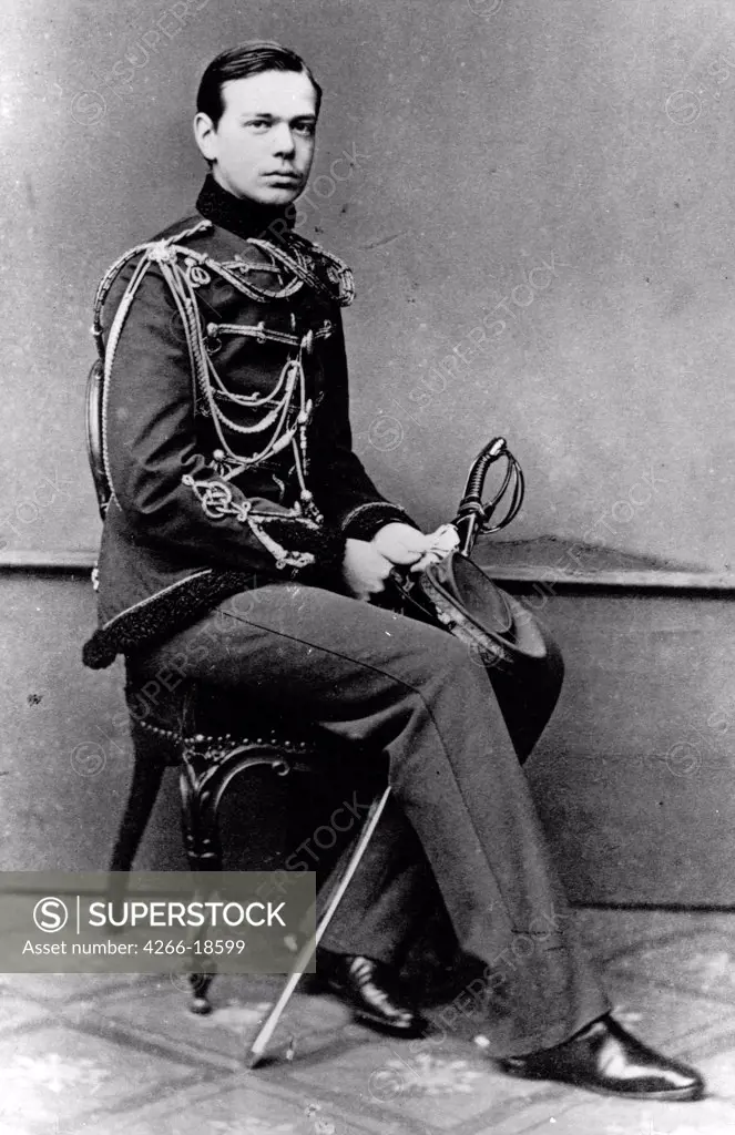 Portrait of Grand Duke Alexander Alexandrovitch of Russia (1845-1894) by Russian Photographer  /Russian State Film and Photo Archive, Krasnogorsk/1860-1862/Albumin Photo/Russia/Tsar's Family. House of Romanov