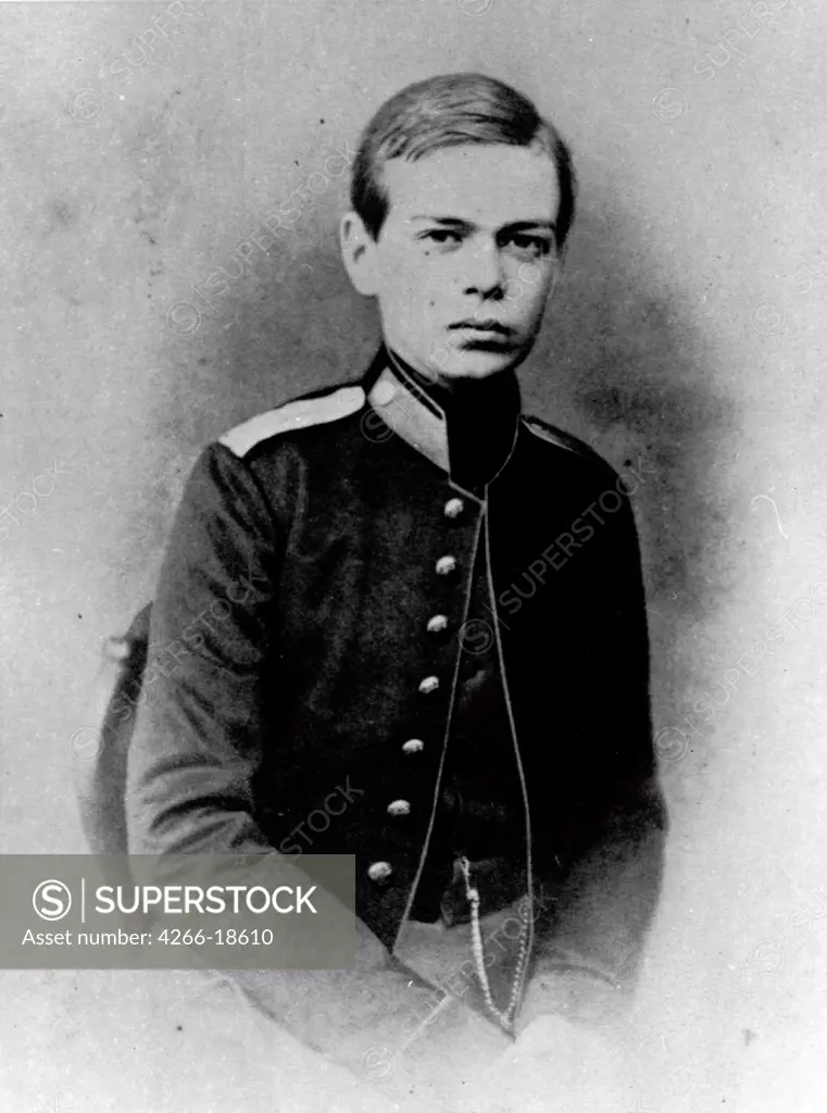 Portrait of Grand Duke Alexander Alexandrovitch of Russia (1845-1894) by Russian Photographer  /Russian State Film and Photo Archive, Krasnogorsk/1859-1861/Albumin Photo/Russia/Tsar's Family. House of Romanov