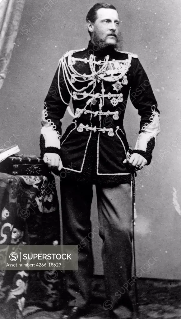 Portrait of Grand Duke Constantin Nikolaevich of Russia (1827-1892) by Russian Photographer  /Russian State Film and Photo Archive, Krasnogorsk/Albumin Photo/Russia/Tsar's Family. House of Romanov