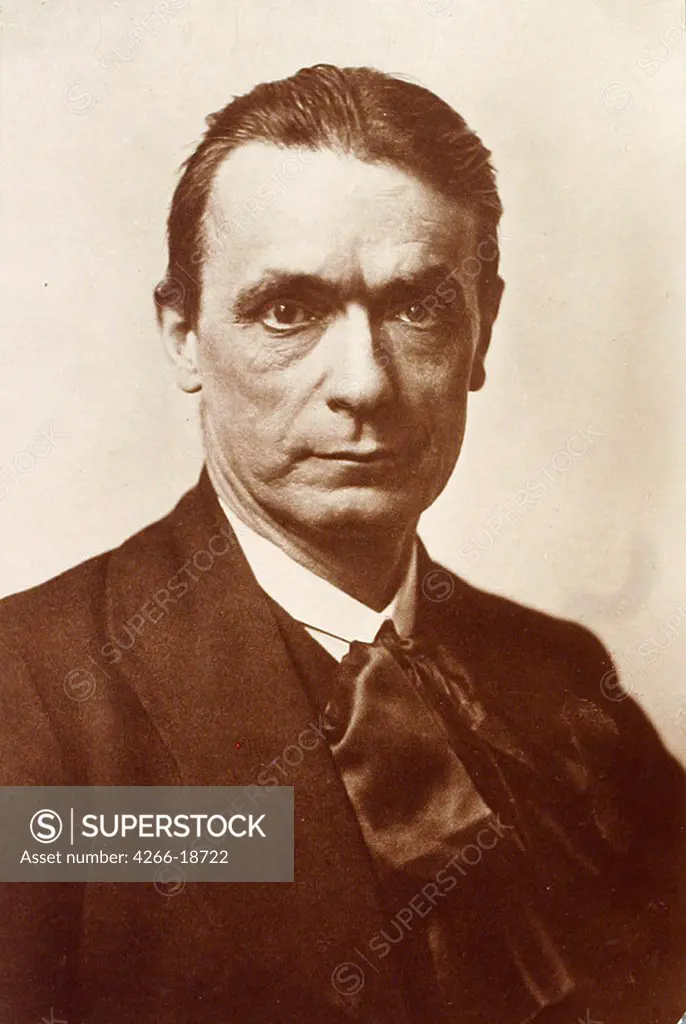 Portrait of the philosopher and esotericist Rudolf Steiner (1861-1925) by Russian Photographer  /Russian State Film and Photo Archive, Krasnogorsk/1916/Silver Gelatin Photography/Russia/Portrait