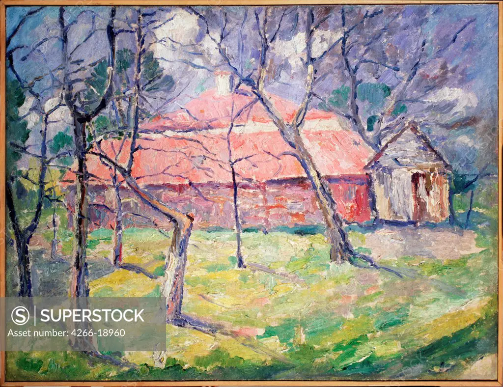 Landscape near Kiev by Malevich, Kasimir Severinovich (1878-1935)/ State Tretyakov Gallery, Moscow/ 1930/ Russia/ Oil on canvas/ Modern/ 48,5x68,5/ Landscape