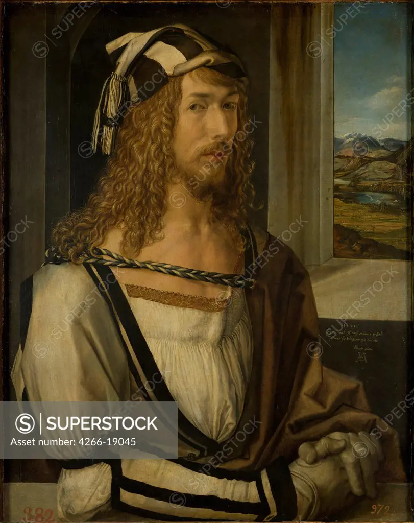 Self-portrait by Durer, Albrecht (1471-1528)/ Museo del Prado, Madrid/ 1498/ Germany/ Oil on wood/ Renaissance/ 52x41/ Portrait
