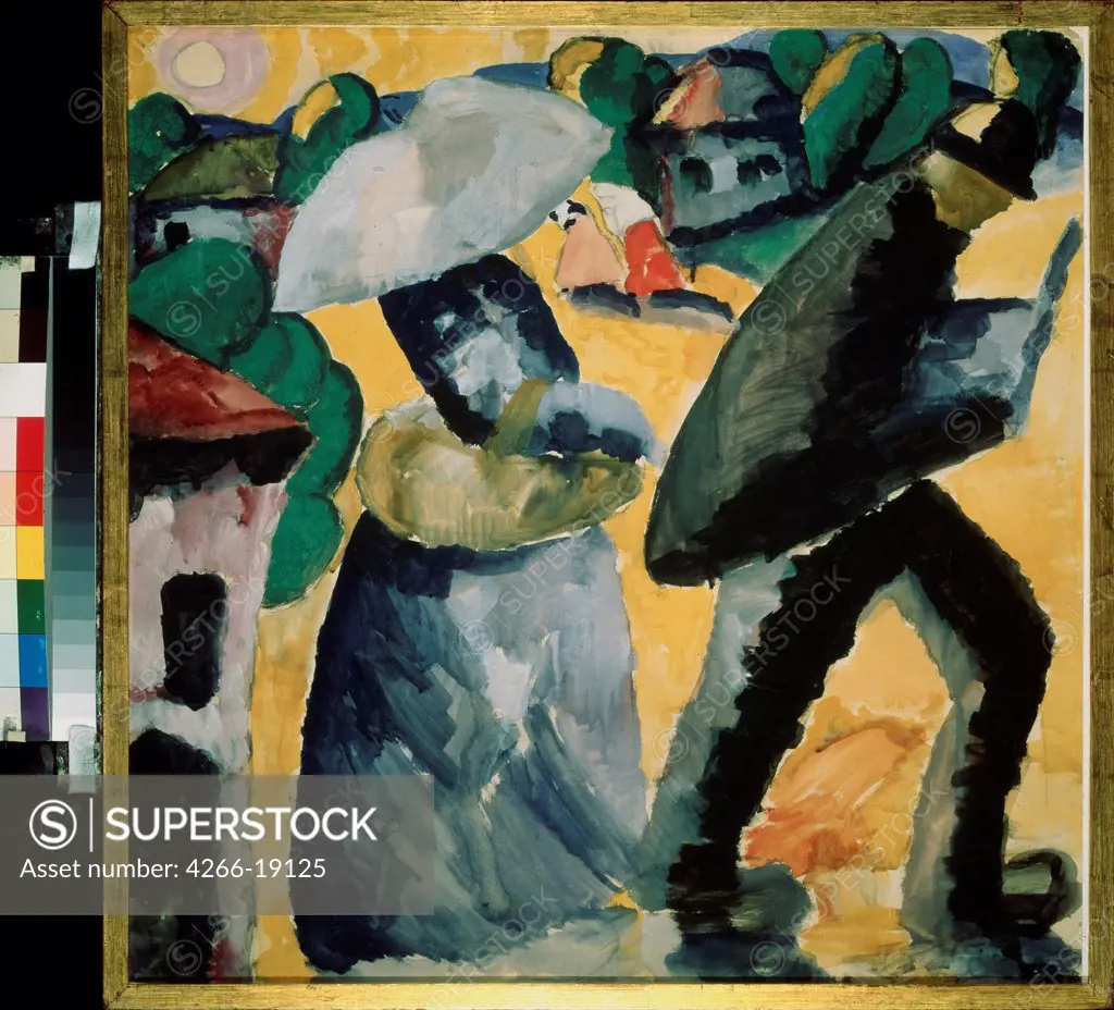 Province by Malevich, Kasimir Severinovich (1878-1935)/ Stedelijk Museum, Amsterdam/ 1911-1912/ Russia/ Gouache on paper/ Russian avant-garde/ 70,5x70,5/ Genre