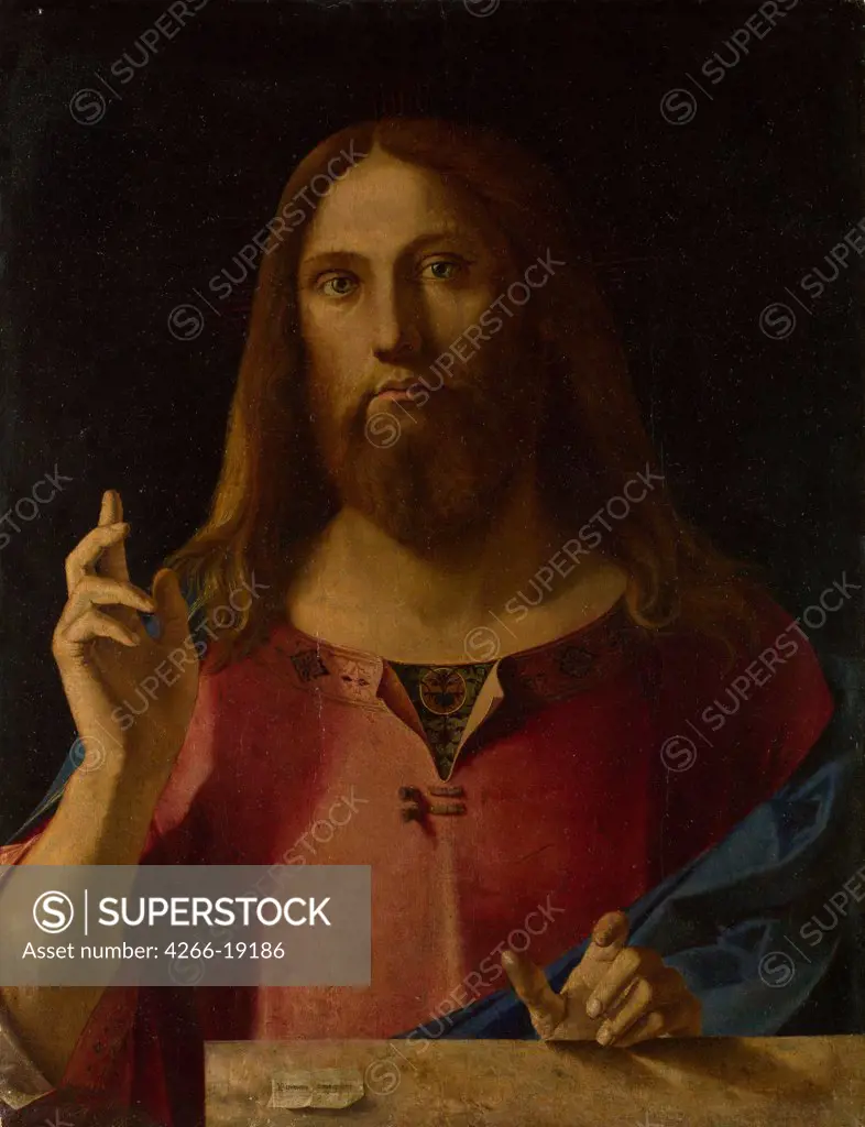 Salvator Mundi by Diana, Benedetto (1460-1525)/ National Gallery, London/ ca 1510-1520/ Italy, Venetian School/ Oil on wood/ Renaissance/ 76,2x59,1/ Bible