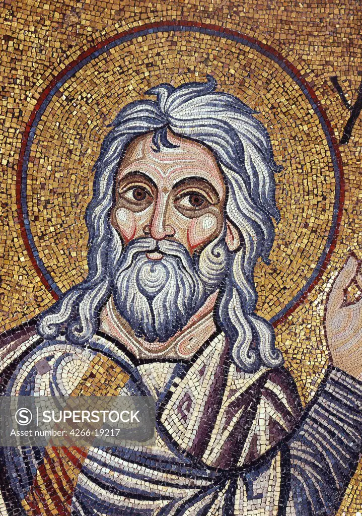 The Prophet Isaiah (Detail of Interior Mosaics in the St. Mark's Basilica) by Byzantine Master  / Saint Mark's Basilica, Venice/ 12th century/ Byzantium/ Mosaic/ Gothic/ Bible