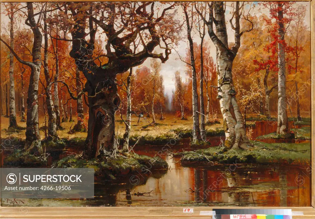 Autumn by Klever, Juli Julievich (Julius), von (1850-1924)/ State Art Museum of the Republic of Komi, Syktyvkar/ 1881/ Russia/ Oil on canvas/ Realism/ 94x143,5/ Landscape