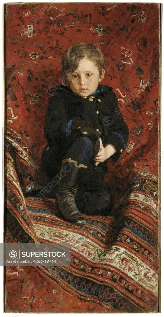 Portrait of Yury Repin, the Artist's Son by Repin, Ilya Yefimovich (1844-1930)/ State Tretyakov Gallery, Moscow/ 1882/ Russia/ Oil on canvas/ Realism/ Portrait