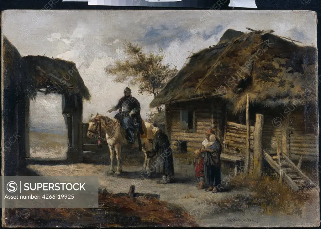 Boyar by Urlaub, Johann-Georg-Christian (1844-1914)/ State Tretyakov Gallery, Moscow/ 1879/ Germany/ Oil on canvas/ Academic art/ 29,8x43,3/ History