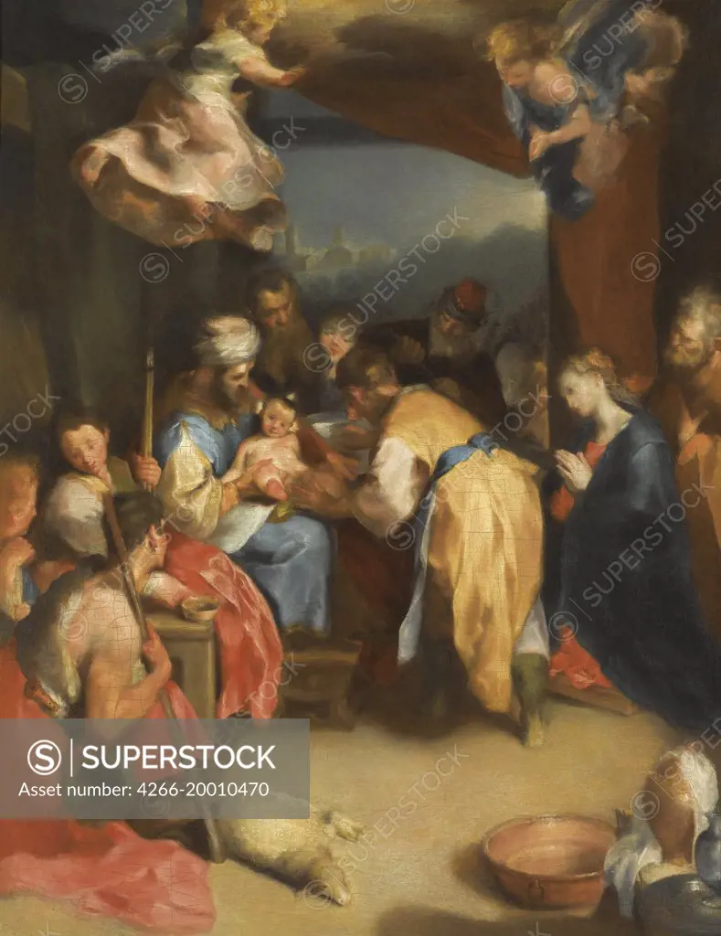 The circumcision of Christ by Barocci, Federigo (1528-1612) / Private Collection /Italy, school of Urbino / Oil on canvas / Bible / 81,8x63,7 / Baroque