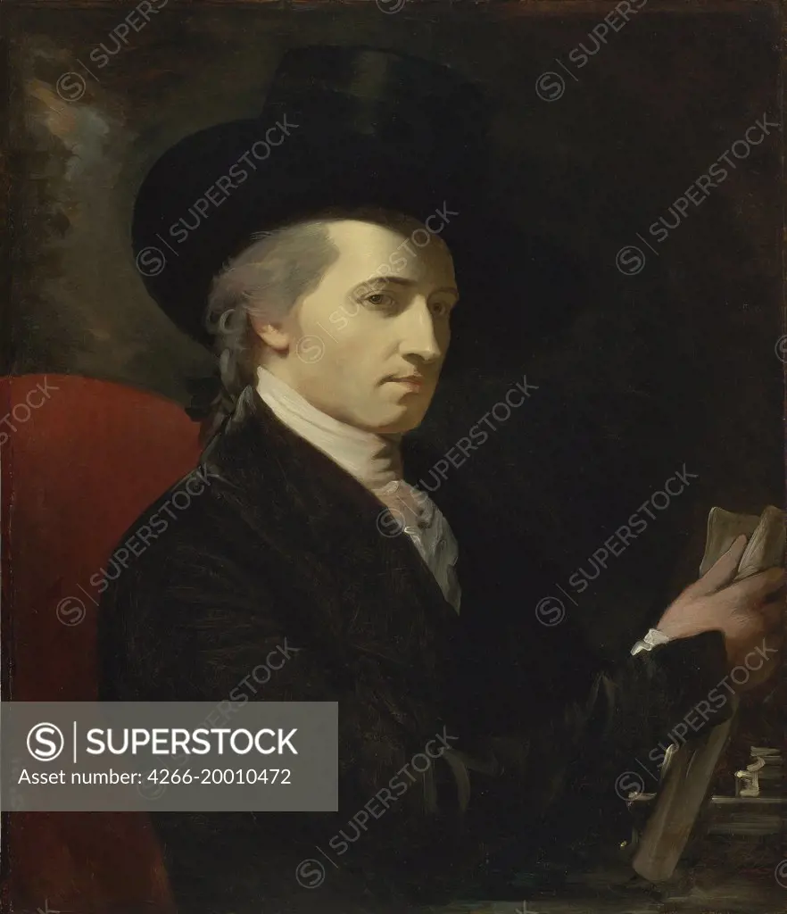 Self-Portrait by West, Benjamin (1738-1820) / Private Collection /The United States / Oil on canvas / Portrait / 78,7x67,9 / Classicism