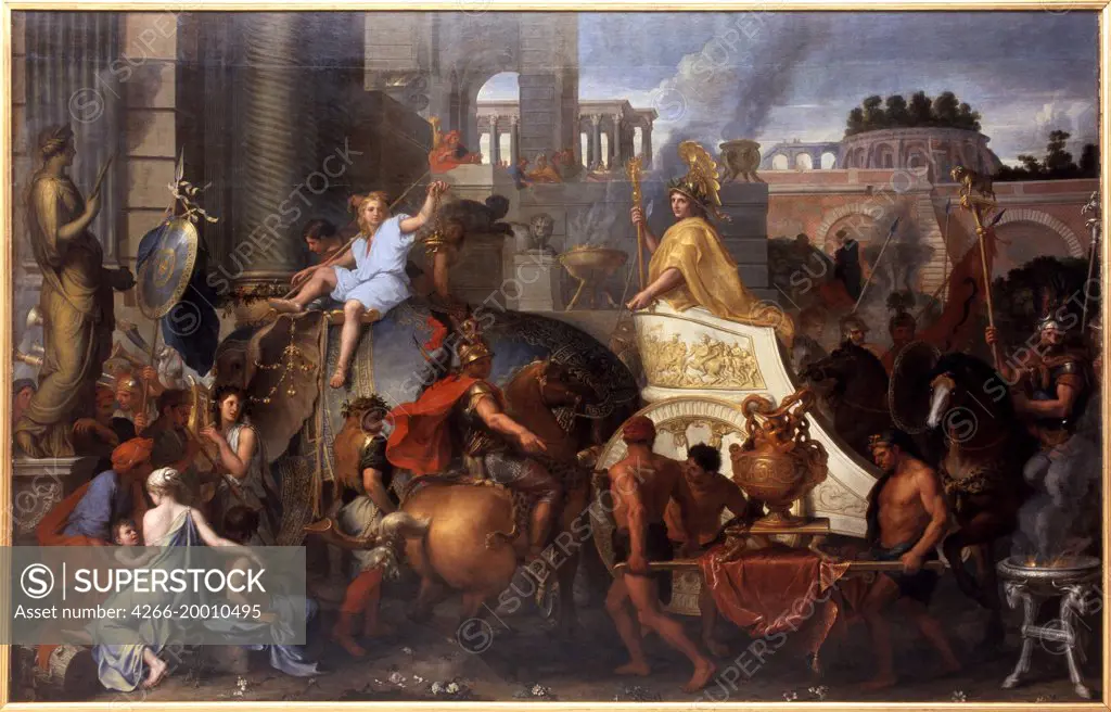 Alexander Entering Babylon (The Triumph of Alexander the Great) by Le Brun, Charles (1619-1690) / Louvre, Paris / 1665 / France / Oil on canvas / Mythology, Allegory and Literature,History / 450x707 / Baroque