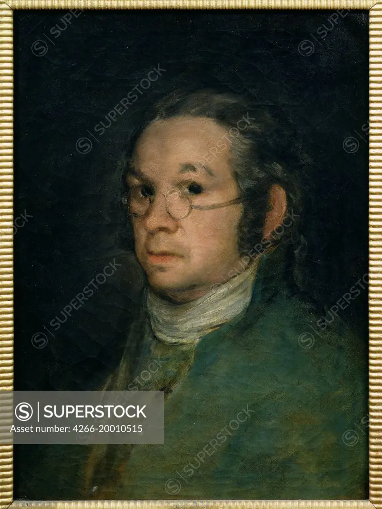 Self-Portrait with Glasses by Goya, Francisco, de (1746-1828) / Musee Bonnat, Bayonne / c. 1797-1800 / Spain / Oil on canvas / Portrait / 54x39,5 / Romanticism
