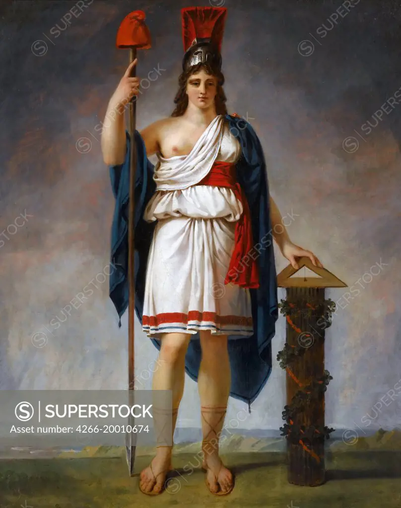 Allegorical Figure of the French Republic by Gros, Antoine Jean, Baron (1771-1835) / Musee de l'Histoire de France, Chateau de Versailles / 1795 / France / Oil on canvas / Mythology, Allegory and Literature,History / 73x61 / Classicism