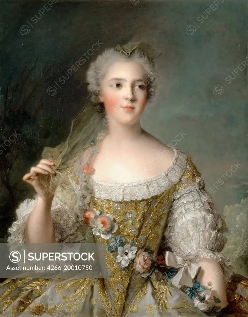 Princess Sophie of France (1734-1782) by Nattier, Jean-Marc (1685-1766) / Musee de l'Histoire de France, Chateau de Versailles / 1748 / France / Oil on canvas / Portrait / 104,5x89 / Rococo