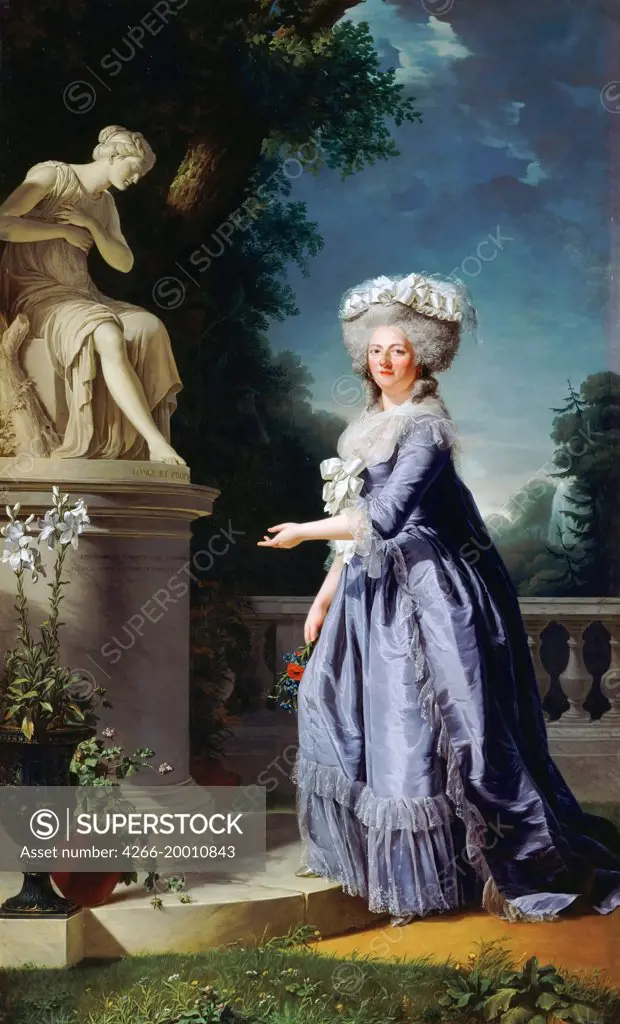 Marie Louise Therese Victoire of France (1733-1799) by Labille-Guiard, Adelaide (1749-1803) / Musee de l'Histoire de France, Chateau de Versailles / 1788 / France / Oil on canvas / Portrait / 284x166,5 / Rococo