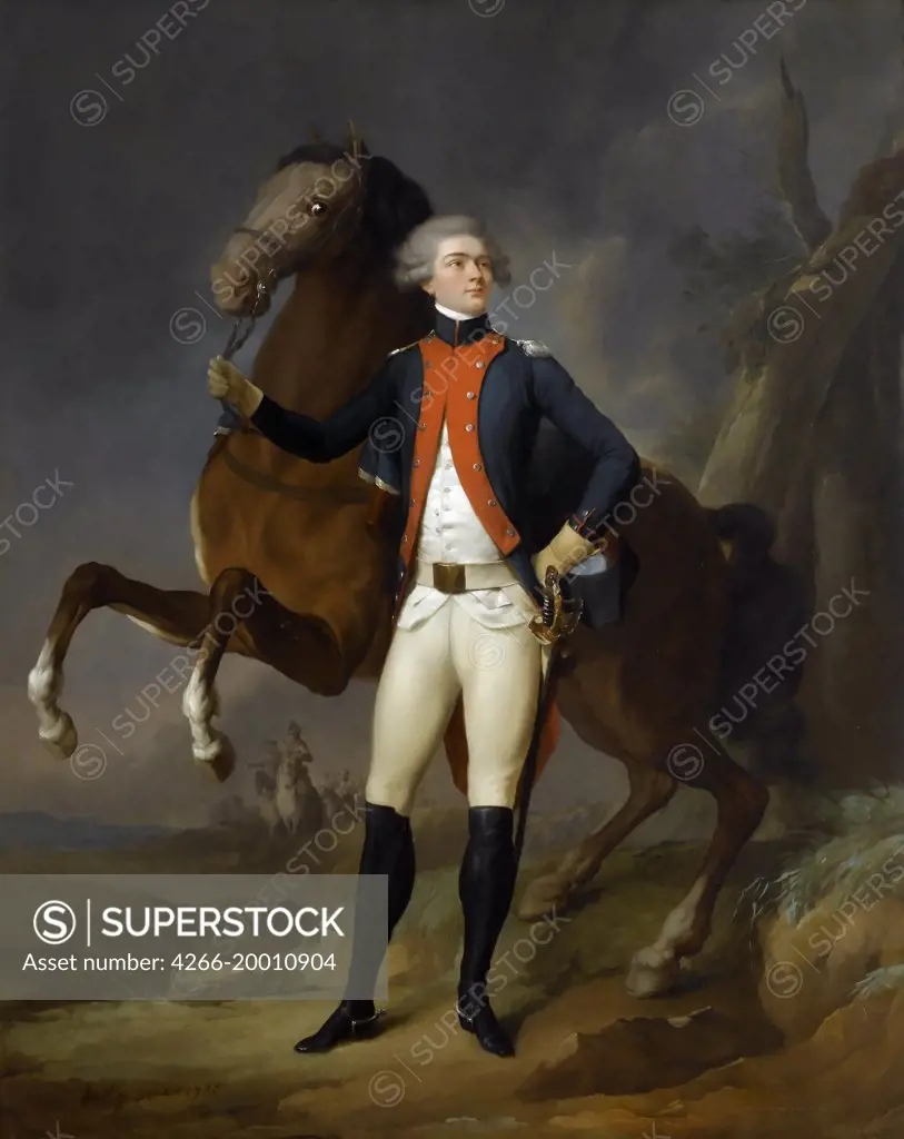 Portrait of Gilbert Motier the Marquis De La Fayette (1757-1834) by Boilly, Louis-Leopold (1761-1845) / Musee de l'Histoire de France, Chateau de Versailles / 1788 / France / Oil on canvas / Portrait / 110,6x91,4 / Rococo
