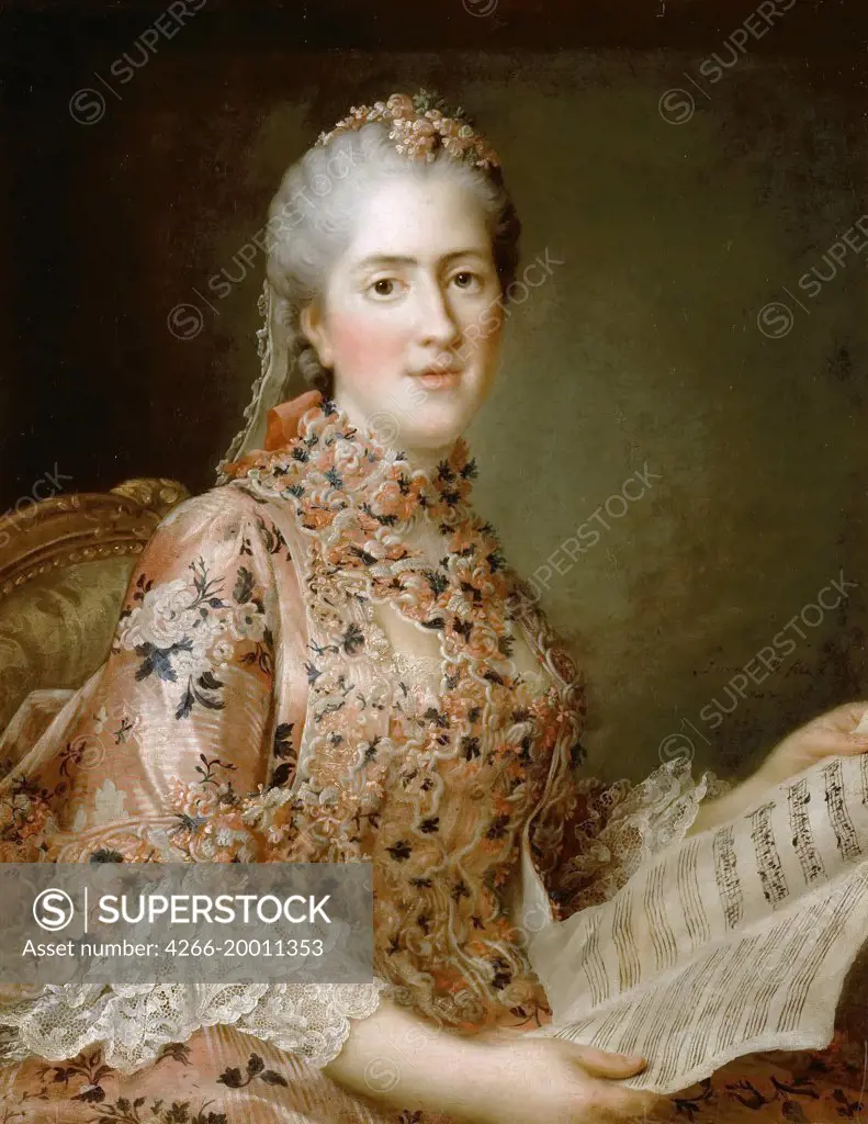 Princess Sophie of France (1734-1782) by Drouais, Francois-Hubert (1727-1775) / Musee de l'Histoire de France, Chateau de Versailles / 1763 / France / Oil on canvas / Portrait / 103x87 / Rococo