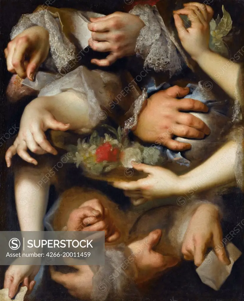 Study of Hands by Largilliere, Nicolas, de (1656-1746) / Louvre, Paris / ca 1715 / France / Oil on canvas / Genre / 65x52 / Rococo