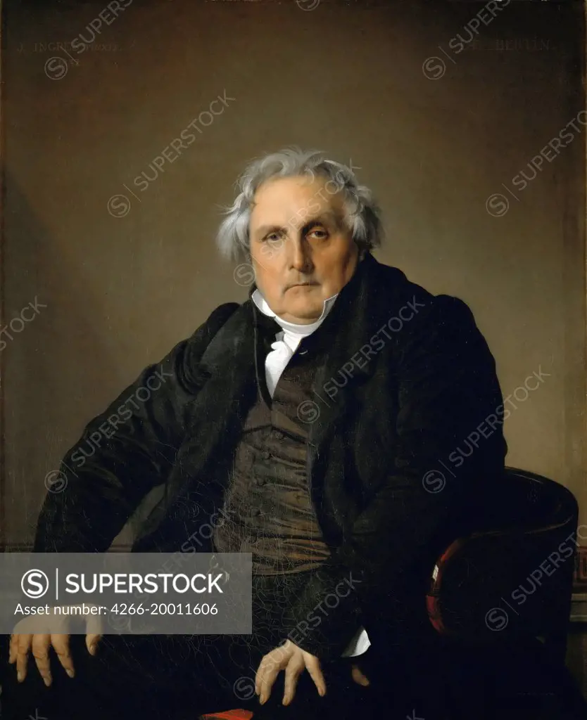 Portrait of Monsieur Bertin by Ingres, Jean Auguste Dominique (1780-1867) / Louvre, Paris / 1832 / France / Oil on canvas / Portrait / 116,2x94,9 / Neoclassicism