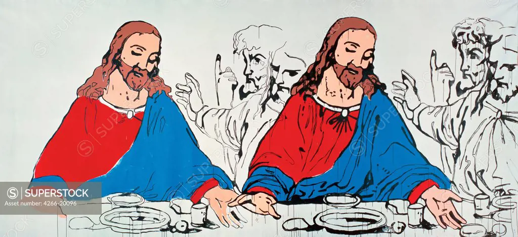 The Last Supper by Warhol, Andy (1928-1987)/ Private Collection/ 1985/ The United States/ Silkscreen ink on synthetic polymer paint on canvas/ Pop-Art/ 305x671/ Bible