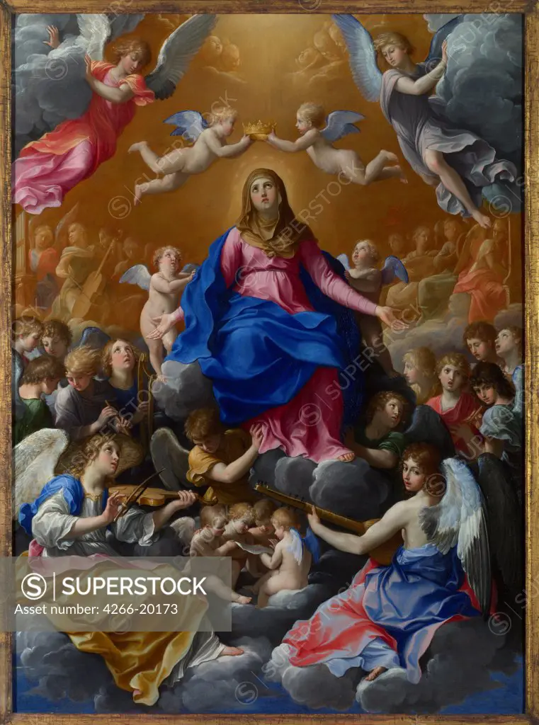 The Coronation of the Virgin by Reni, Guido (1575-1642)/ National Gallery, London/ 1607/ Italy, Bolognese School/ Oil on copper/ Baroque/ 66,6x48,8/ Bible