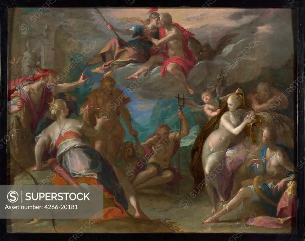 The Amazement of the Gods by Aachen, Hans von (1552-1615)/ National Gallery, London/ 1590s/ Germany/ Oil on copper/ Mannerism/ 35,5x45,8/ Mythology, Allegory and Literature