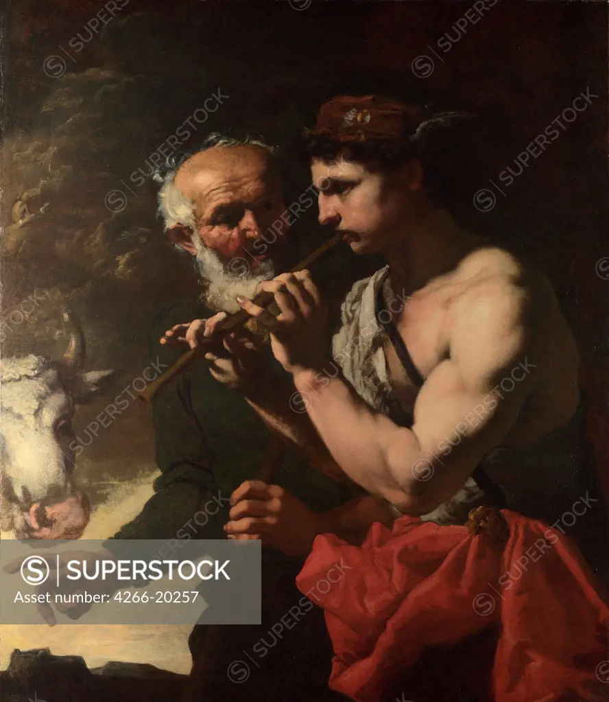 Mercury piping to Argus by Loth, Johann Karl (1632-1698)/ National Gallery, London/ 1655-1657/ Germany/ Oil on canvas/ Baroque/ 116,9x99,7/ Mythology, Allegory and Literature