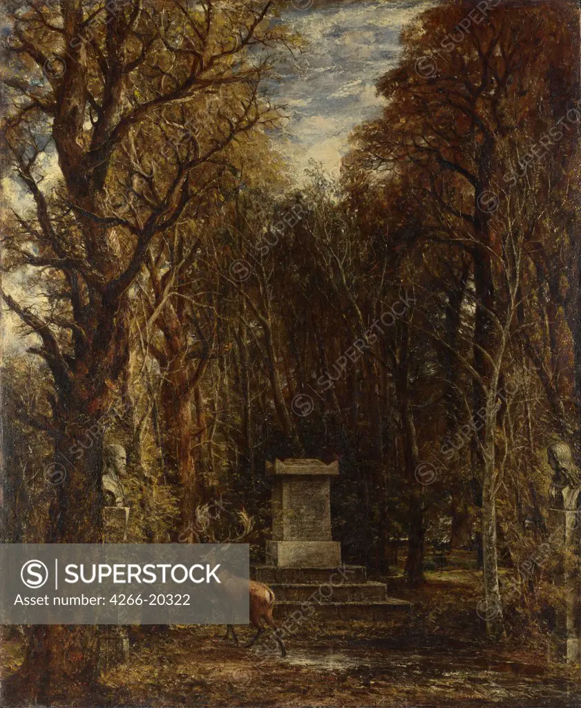 Cenotaph to the Memory of Sir Joshua Reynolds by Constable, John (1776-1837)/ National Gallery, London/ 1833-1835/ England/ Oil on canvas/ Romanticism/ 132x108,5/ Landscape
