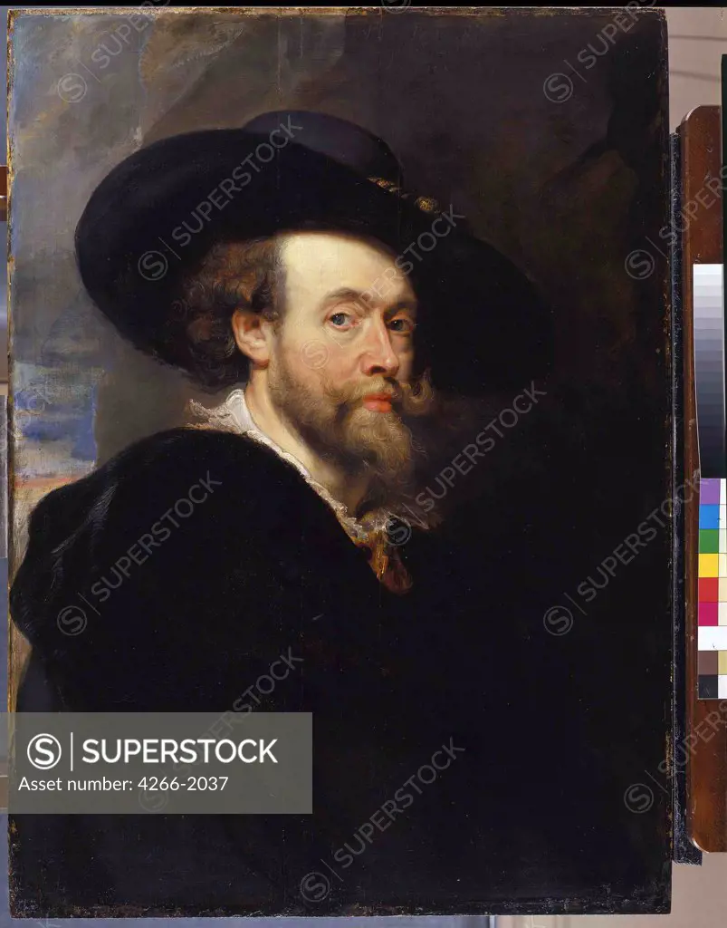 Selfportrait by Pieter Paul Rubens, oil on canvas, 1623, 1577-1640, England, London, The Royal Collection, 91, 3x70, 8