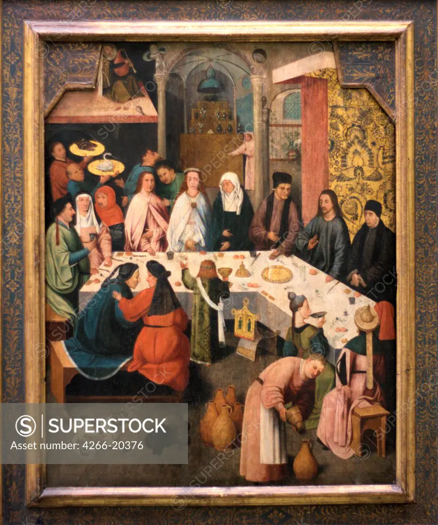 The Marriage Feast At Cana by Bosch, Hieronymus, (School)  / Museum Boijmans Van Beuningen, Rotterdam/ ca 1550-1565/ The Netherlands/ Oil on wood/ Early Netherlandish Art/ 93x72/ Bible