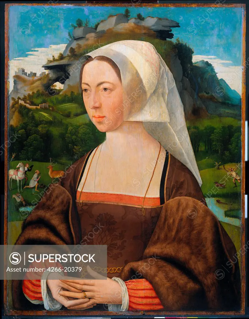 Portrait of a Woman by Mostaert, Jan (1472/73-1555/56)/ Rijksmuseum, Amsterdam/ ca 1530/ The Netherlands/ Oil on wood/ Early Netherlandish Art/ 64,5x49/ Portrait