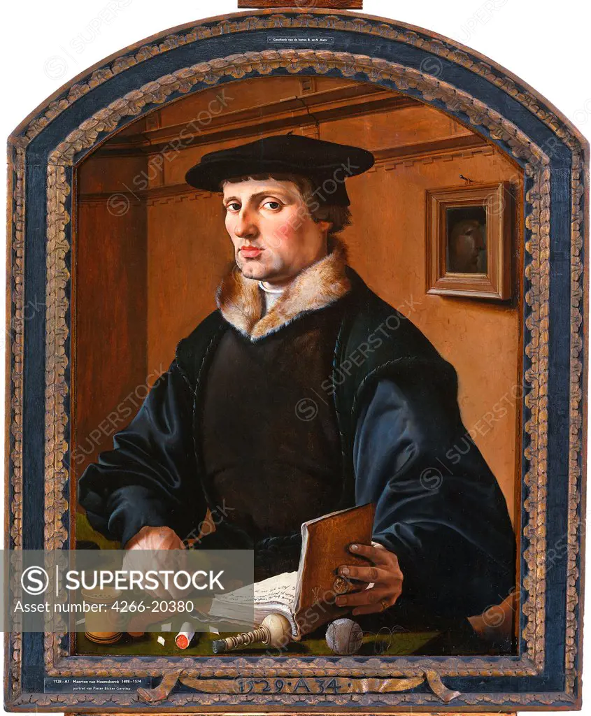 Portrait of a man by Heemskerck, Maarten Jacobsz, van (1498-1574)/ Museum Boijmans Van Beuningen, Rotterdam/ 1529/ The Netherlands/ Oil on wood/ Early Netherlandish Art/ 86,6x66,4/ Portrait