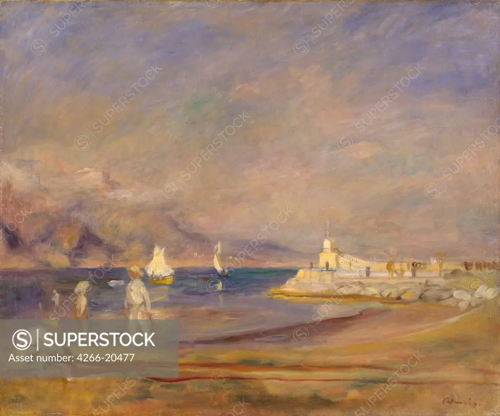 Saint-Tropez by Renoir, Pierre Auguste (1841-1919)/ Birmingham Museum and Art Gallery/ 1898-1900/ France/ Oil on canvas/ Impressionism/ 54,5x65,4/ Landscape