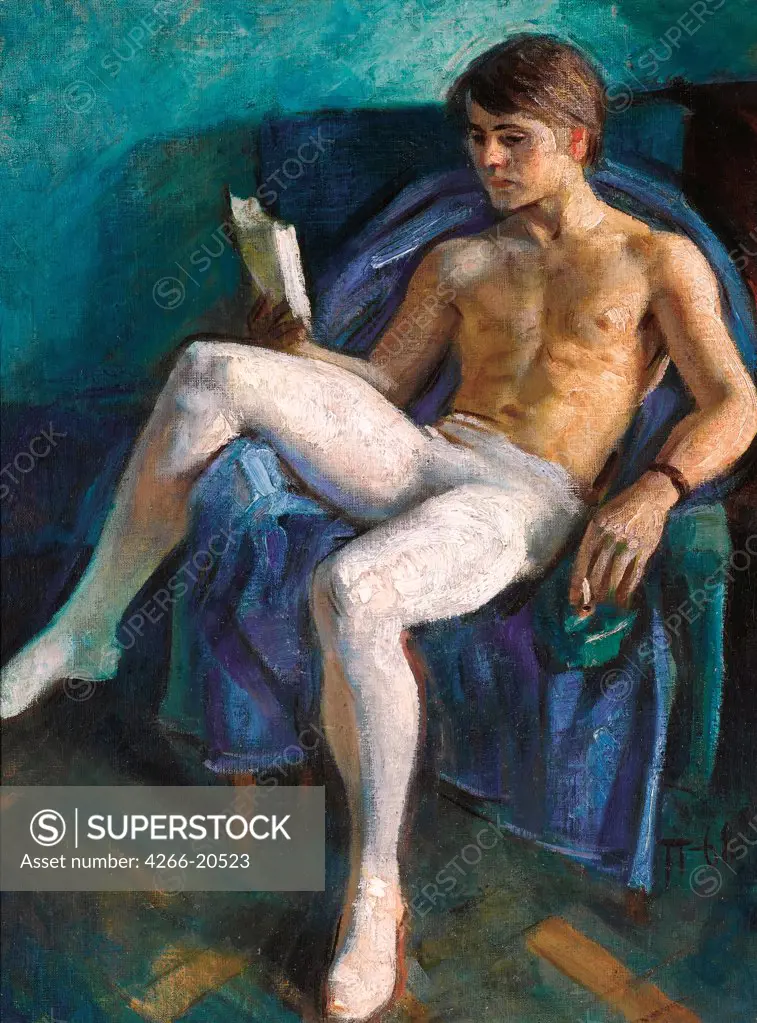 Portrait of Mikhail Baryshnikov by Pugachev, Yuri Vladimirovich (*1933)/ Private Collection/ 1968/ Russia/ Oil on canvas/ Modern/ 67,3x50,8/ Portrait